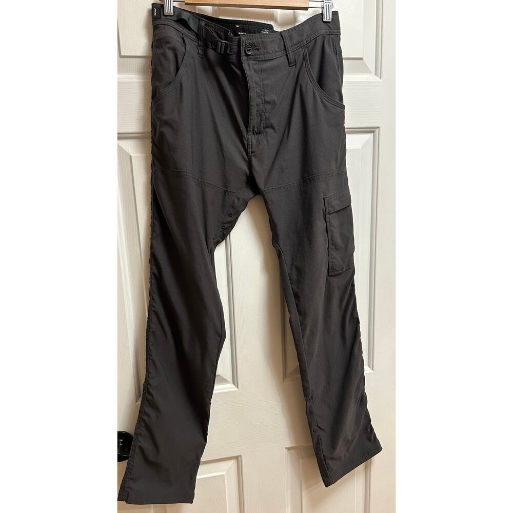 prAna Men's Gray Stretch Zion Pant Slim Fit, Size 33 x 32